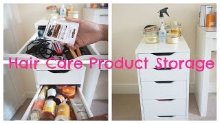 Natural Hair Care Product Storage