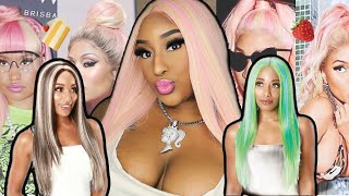 *New* $34 Nicki Minaj Inspired Strawberry Shortcake Wig! (Human Hair Dupe) | 2022 #Nickiminaj #Wigs