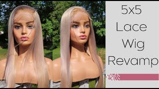 Help My Wig ! | How To  Revamp 5X5 Lace  Closure Wig | 613 Blonde |  How To Dry Hair | Silk Press |