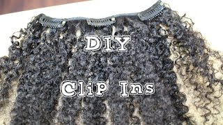 How I Make My Clip Ins | Kinky Curly Hair