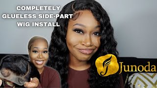 Quick & Easy Side-Part Closure Wig Install | Loose Deep 5X5 Wig Ft Junoda Hair