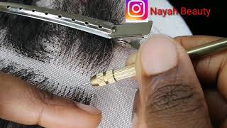 Tutorial On How To Ventilate A Lace Closure /Frontal Using Ventilating Needle. 2*4 Closure
