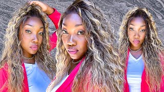  Outre Human Hair Blend 360 Lace Frontal Andreina | How To Detangle This Wavy Synthetic Blend Wig