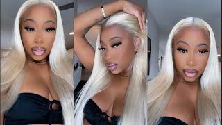 I Went Blonde !  Melted 613 Blonde Frontal Wig Install Ft. Yolissa Hair