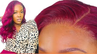 Its The Red Hair For Me | Lace Closure Wig Install | Celie Hair