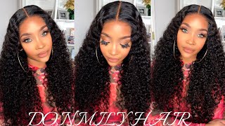 No More Frontals 5X5 Lace Closure Jerry Curly Wig Install Ft. Donmily Hair