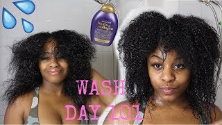 Wash Day Routine - 4A/4B/4C Type Natural Hair Ll Ft Ogx Hair Products