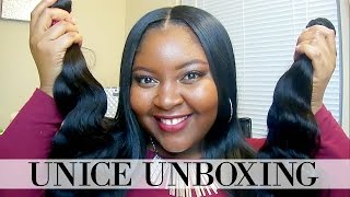Unice Hair Unboxing + Initial Review >Virgin Brazilian Body Wave & Lace Closure