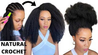 How To: Fake Natural Hair / No Leave-Out / Crochet Method / Protective Style / Tupo1