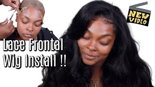 Affrodable Lace Frontal Wig Install On A Client + Big Curls | #Nadulahair
