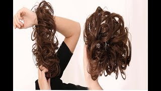 Barsdar Human Hair Scrunchie Curly Messy Hair Tie Bun Review