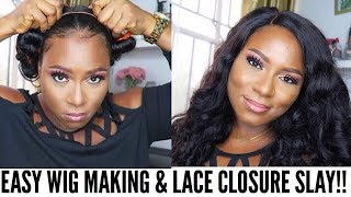 How To Slay A Lace Closure Wig From Start To Finish | Kn Hair Review