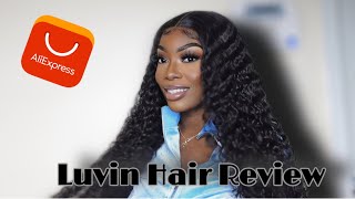 Luvin Hair Review ( Aliexpress Store ) 13X4 Lace Fronteer Wig | 180% Density | 34In Deep Wave