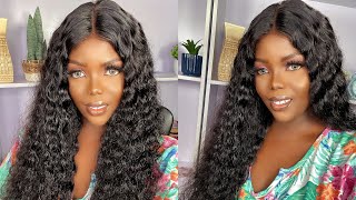 The Perfect & Easiest Wet & Wavy Glueless Lace Closure Wig Install Beginner Friendly| Ft. Luvme Hair
