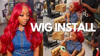 Must Watch Pre-Colored Red Wig Easy Install Ft. Tinashe Hair