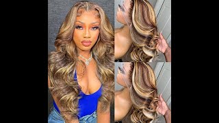 Highlight Ombre Lace Front Wig #Shorts