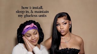 How I: Install, Sleep In, & Maintain My Hd Glueless Units | Yolissa Hair