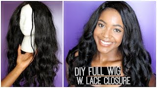 Diy Full Wig With Clips (Bundles + Lace Closure) For Beginners 2015 - Sew Method
