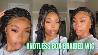 36" Knotless Box Braided Wig Install + Brinbea Hair #Braids
