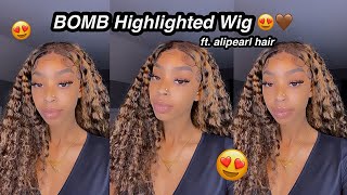How To Install Highlighted Deep Wave Lace Front | Ft. Alipearl Hair | Yanna Simone