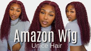 Amazon 4X4 99J Lace Wig Ft Unice Hair