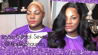 How To Do A Lace Frontal Sewin | Hair By Shaunda