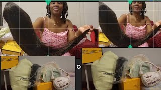Branded Bags, Burberry, 40Inchs Bone Straight Lace Frontal Human Hair Unboxing