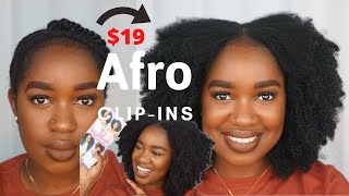The Best Clip Ins For 4C Hair/ $19.99! New Outre Natural Hair Affordable Corkscrew Afro!