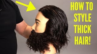 How To Style Longer Thick Hair - Thesalonguy
