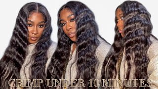 How To Crimp Your Hair In Less Than 10 Minutes | Crimps For Beginners | Layered Wig Ft Julia Hair