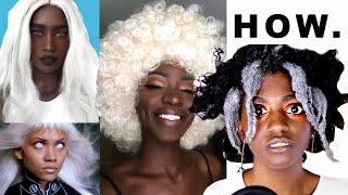 Dying My Hair White. A Chaotic Afternoon And Unexpected Victory. | 4C Natural Hair