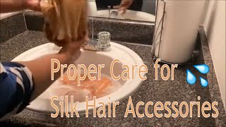 How To Wash Silk Hair Accessories | Myk Silk Pillowcase & Bonnet