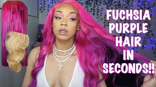Ombre Hair & Purple Wig | Watercolor Method | Beauty Forever Hair | 613 Blonde To Hot Pink | Taejha