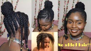 Twisted Protective Style For Hair Growth On My 4C Hair, No Added Hair!!!