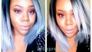 Aliexpress Gorgeous Gray Ombre Wig Review