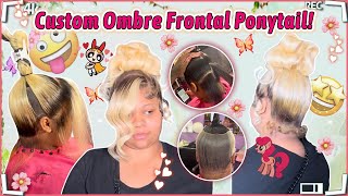 Trending Hairstyle: Double Frontals X Ponytail | Ombre Blonde + Pin Curls Ft.#Elfinhair