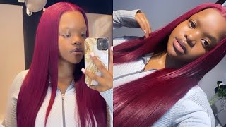 This Colour  The Perfect End Of Winter Vibe 22Inch 99J Frontal Wig Feat Celie Hair