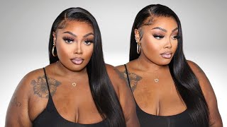 Natural Side Part Body Wave Wig Install + Pluck Like A Pro Ft. Celie Hair