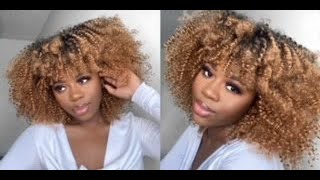 How To Wear Natural Affordable Afro Kinky Curly Synthetic Wig From Ali Express Ft. Faersa Hair  2022