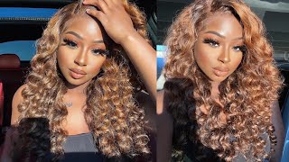Unice Piano Brown/Amber Water Wave Wig  | Ft Unice Hair