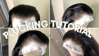 Realistic Hairline On A Frontal Wig | Plucking Tutorial