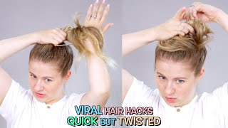 Viral Hair Hacks Quick But Twisted!