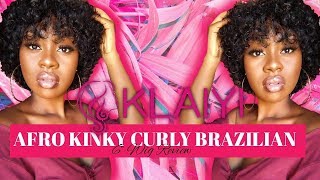 Affordable Afro Kinky Curly Brazilian Hair | Klaiyi Hair Wig Review /First Impression