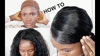 How To Sleek Down A Wig Very Natural - Hair Tutorial For Beginners Ft Myfirstwig
