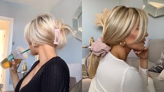 90'S Style Claw Clip & Silk Scrunchie Hairstyles | Kendal Jenner & Hailey Bieber Inspo
