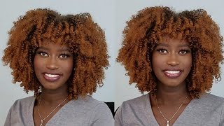 Afro Kinky Curly Wig With Bangs/ Alixpress Hair Review