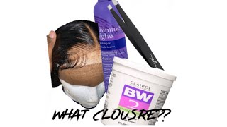 How To Bleach Knots & Pluck On Lace Closure Wig! | Beginner Friendly!