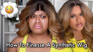 How To Finesse A Synthetic Wig | Outre Synthetic Hd Lace Front Wig - Neesha 210