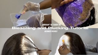 How To Bleach,Pluck And Customise Lace Front Wig/Lace Closure For Beginners *Detailed* Tae Taught Me