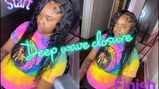 26Inches Deep Wave Start To Finish|4X4 Lace Closure Sew In|